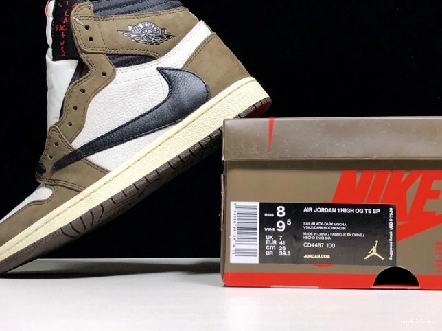 Rep Onekick OG High - Air Scott 'Mocha' x Travis 100 CD4487 Retro Jordan 1 0706